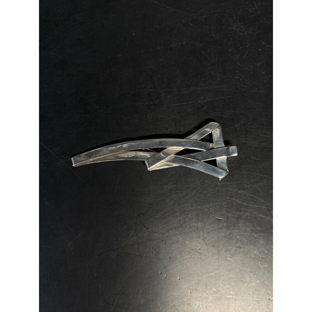 Taxco Mexico Sterling Silver Shooting Star Brooch TD-97 925 22.7g Modernist